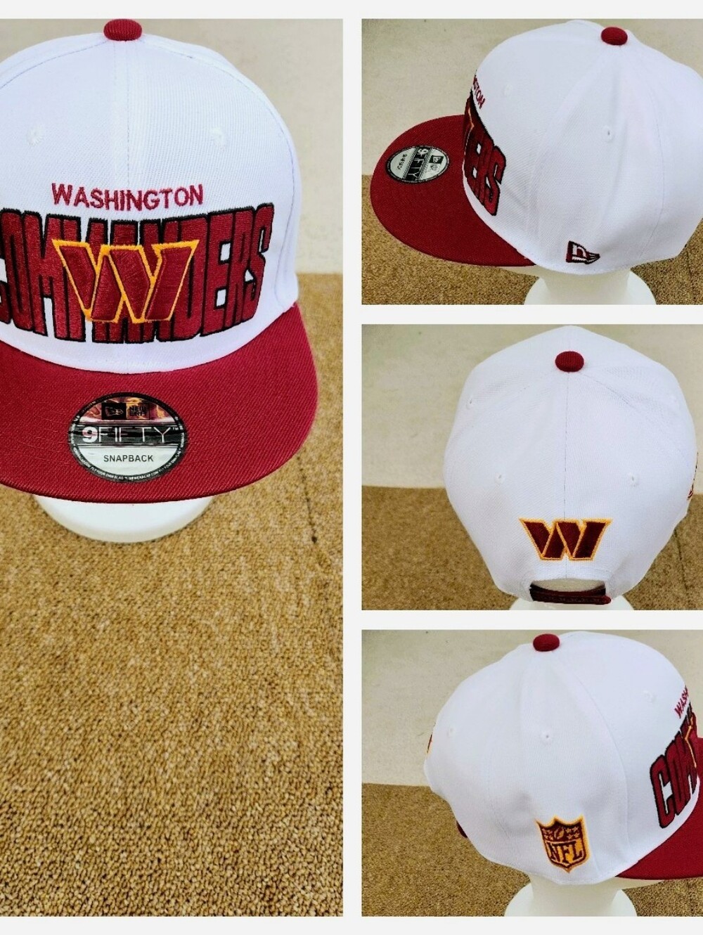 WASHINGTON COMMANDERS NFL FOOTBALL SNAPBACK HAT.
